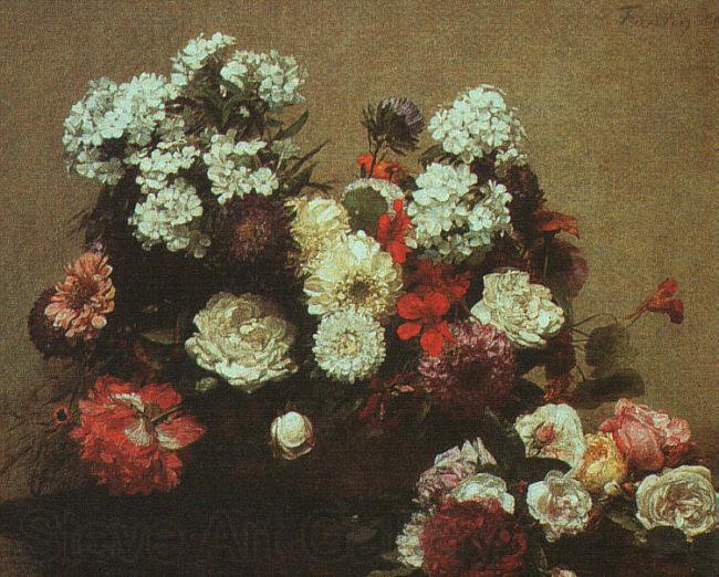 Henri Fantin-Latour Still Life with Flowers  2 Norge oil painting art